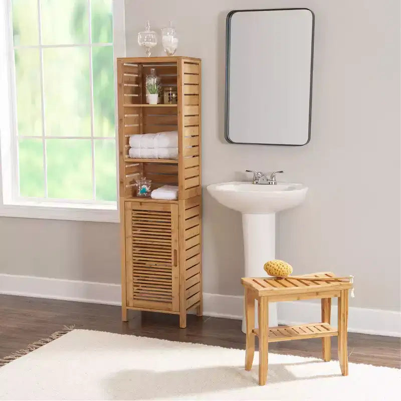 Bracken Armoire Haute Naturel - Linon