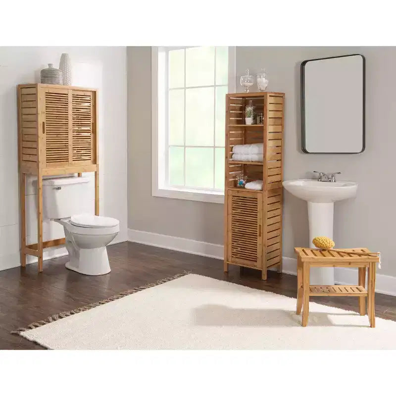 Bracken Armoire Haute Naturel - Linon