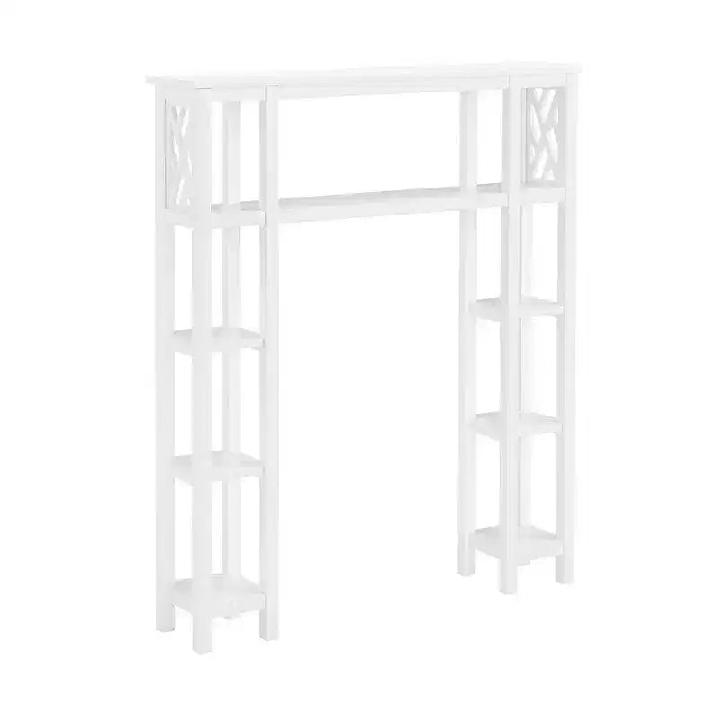 Étagère de salle de bain ouverte Coventry à poser au-dessus des toilettes avec étagères Blanc - Alaterre Furniture
