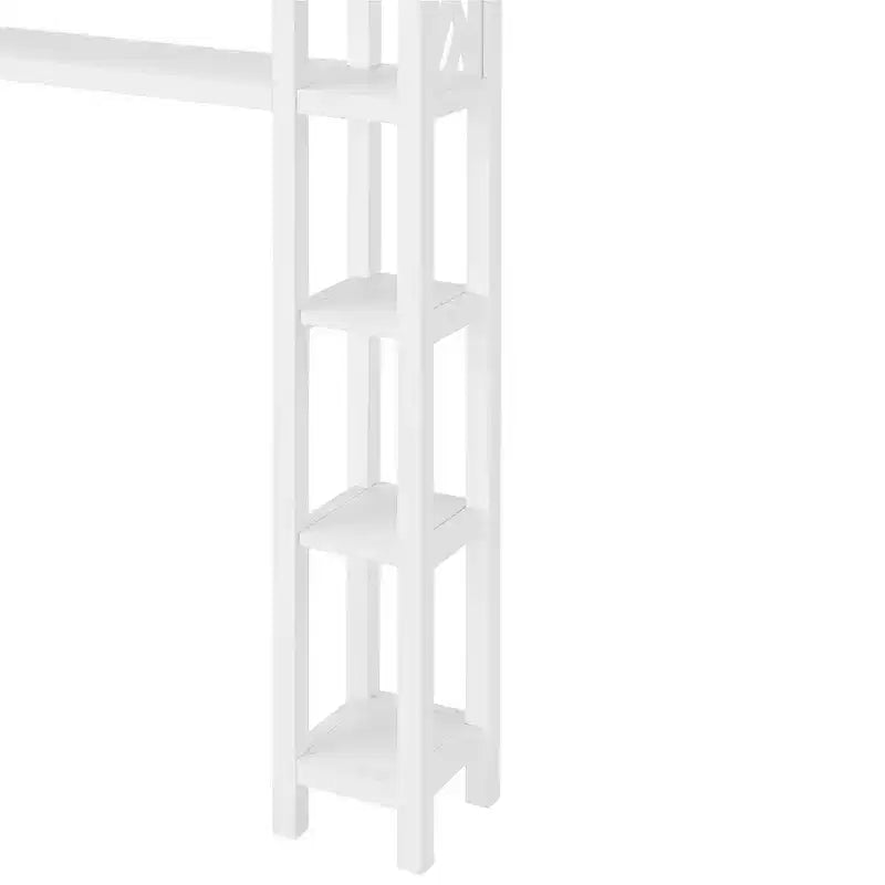 Étagère de salle de bain ouverte Coventry à poser au-dessus des toilettes avec étagères Blanc - Alaterre Furniture