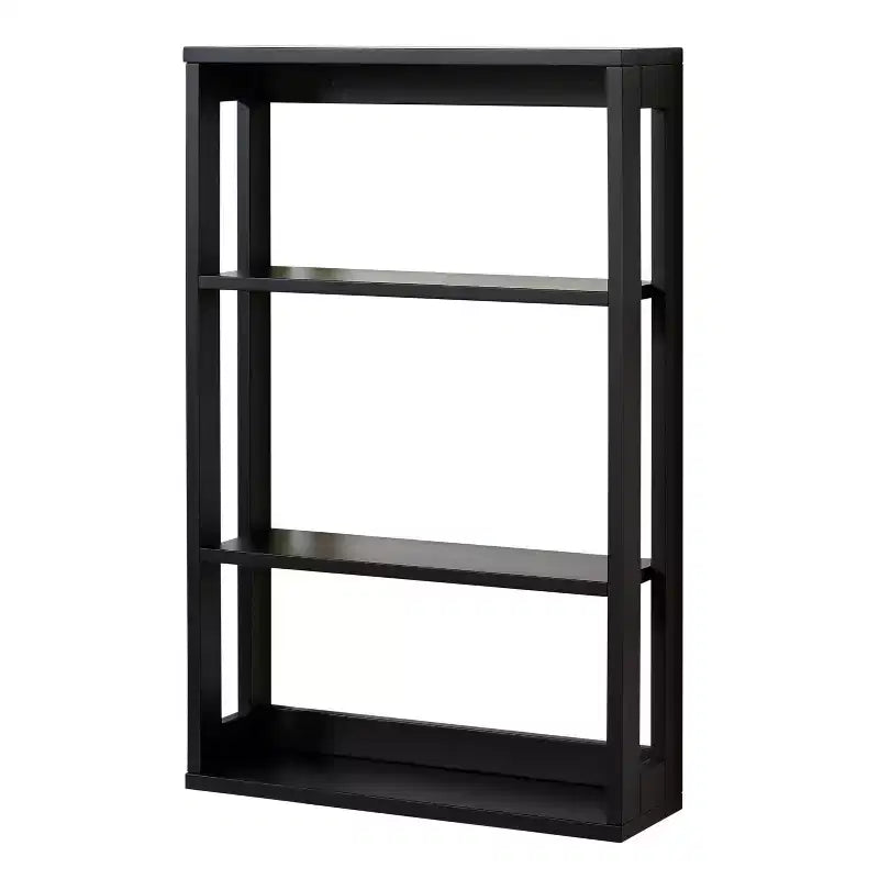 Étagère de rangement murale à 4 niveaux en bois composite noir mat – Zenna Home