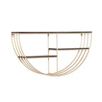 Étagère murale en bois 3 niveaux 38x71 cm demi-lune or - Olivia & May : MDF, aucun assemblage requis