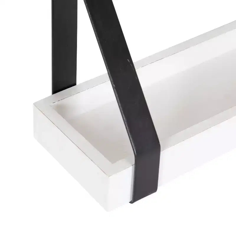 (Lot de 2) Étagères murales Sudbury 12,7 x 25,4 cm en bois et métal blanc/noir – Kate & Laurel All Things Decor : Rangement flottant moderne