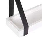 (Lot de 2) Étagères murales Sudbury 12,7 x 25,4 cm en bois et métal blanc/noir – Kate & Laurel All Things Decor : Rangement flottant moderne