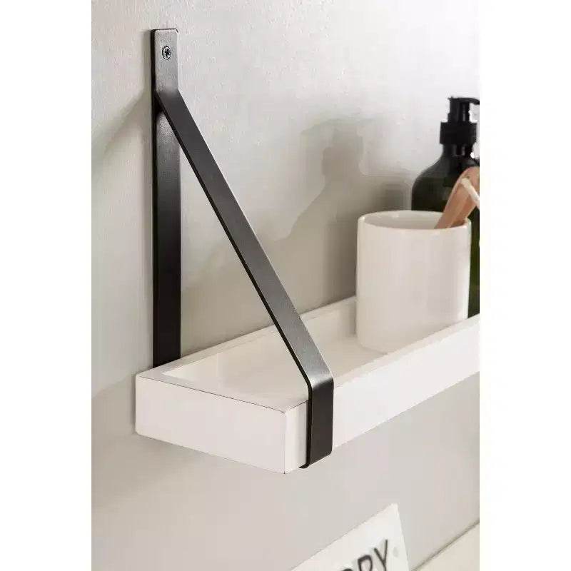 (Lot de 2) Étagères murales Sudbury 12,7 x 25,4 cm en bois et métal blanc/noir – Kate & Laurel All Things Decor : Rangement flottant moderne