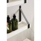 (Lot de 2) Étagères murales Sudbury 12,7 x 25,4 cm en bois et métal blanc/noir – Kate & Laurel All Things Decor : Rangement flottant moderne