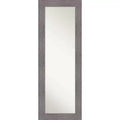 Amanti Art 20" x 54" Non-Beveled Pinstripe Plank Gray Full Length on The Door Mirror : Modern Rectangle, Polystyrene Frame
