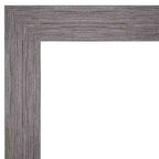Miroir de porte Amanti Art 20" x 54" pleine longueur, gris à fines rayures, sans biseau : Rectangle moderne, cadre en polystyrène