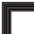 Miroir de porte pleine longueur Amanti Art noir colonial non biseauté de 20 po x 54 po – Quincaillerie de suspension incluse, cadre en polystyrène