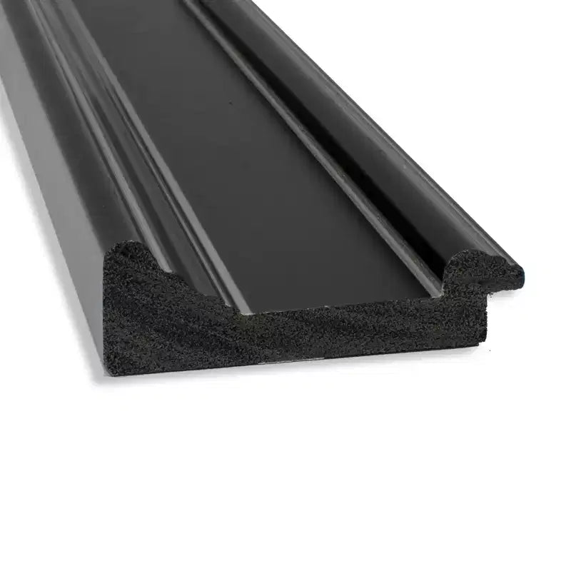 Miroir mural de salle de bain Amanti Art 44x33" sans biseau noir Ridge : rectangulaire moderne, quincaillerie de montage incluse