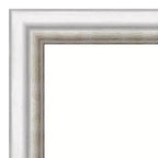 Miroir mural de salle de bain 43" x 32" non biseauté, argent - Amanti Art : Rectangulaire moderne, cadre en polystyrène, montage mural