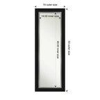 Miroir de porte pleine longueur noir et argenté en EVA de 20 po x 54 po sans biseau - Amanti Art : à suspendre sur la porte