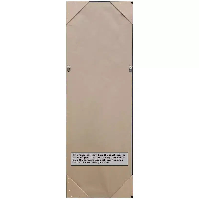 Miroir de porte pleine longueur noir et argenté en EVA de 20 po x 54 po sans biseau - Amanti Art : à suspendre sur la porte