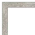 Miroir mural encadré Dove 24" x 30" gris délavé - Amanti Art : Rectangle moderne biseauté, cadre en polystyrène, fixation murale