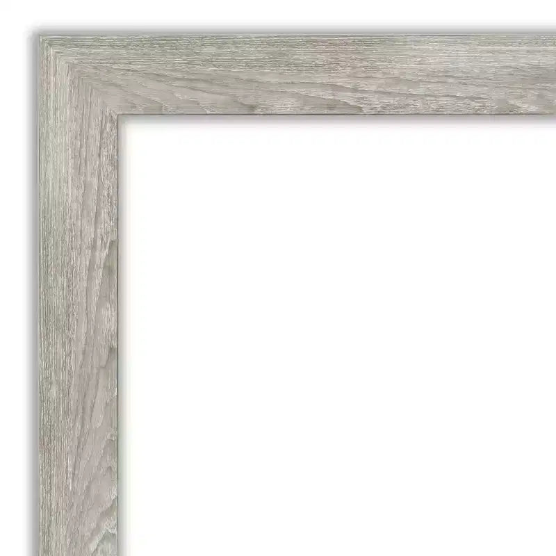Miroir mural encadré Dove 24" x 30" gris délavé - Amanti Art : Rectangle moderne biseauté, cadre en polystyrène, fixation murale