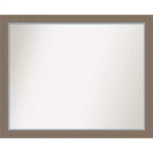 31" x 25" Non-Beveled Eva Brown Narrow Wall Mirror - Amanti Art