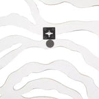 Miroir mural en bois sculpté floral avec design ajouré blanc