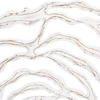 Miroir mural en bois sculpté floral avec design ajouré blanc
