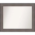 33" x 27" Non-Beveled Country Barn Wood Wall Mirror - Amanti Art