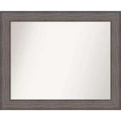 33" x 27" Non-Beveled Country Barn Wood Wall Mirror - Amanti Art