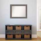 Miroir mural en bois de grange rustique non biseauté 33" x 27" - Amanti Art