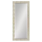 Miroir mural décoratif biseauté encadré Coolidge 46 cm x 127 cm Or - Kate & Laurel All Things Decor: Finition Champagne, Texturé