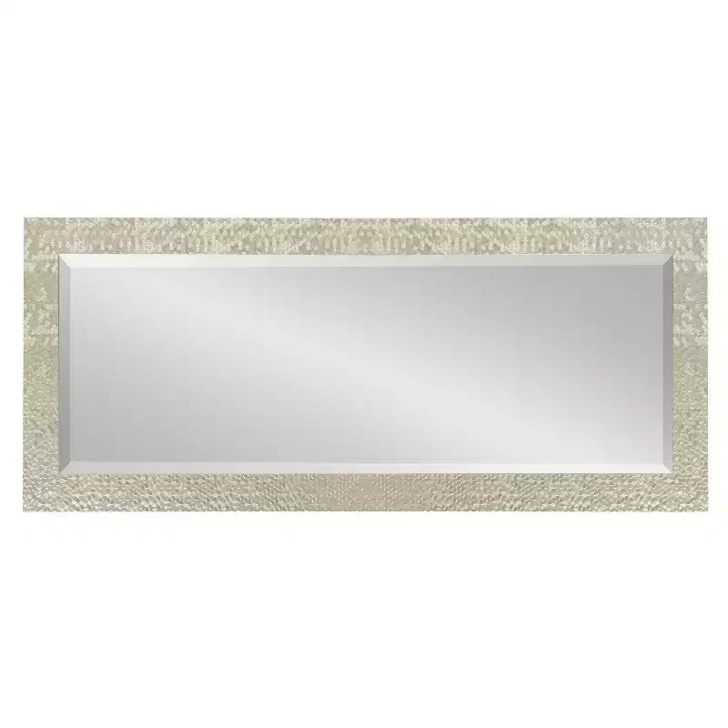 Miroir mural décoratif biseauté encadré Coolidge 46 cm x 127 cm Or - Kate & Laurel All Things Decor: Finition Champagne, Texturé