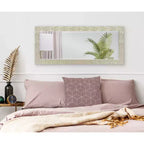 Miroir mural décoratif biseauté encadré Coolidge 46 cm x 127 cm Or - Kate & Laurel All Things Decor: Finition Champagne, Texturé
