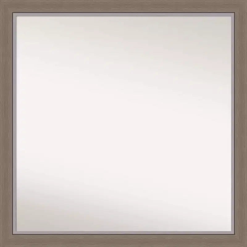 29" x 29" Non-Beveled Eva Brown Narrow Wall Mirror - Amanti Art