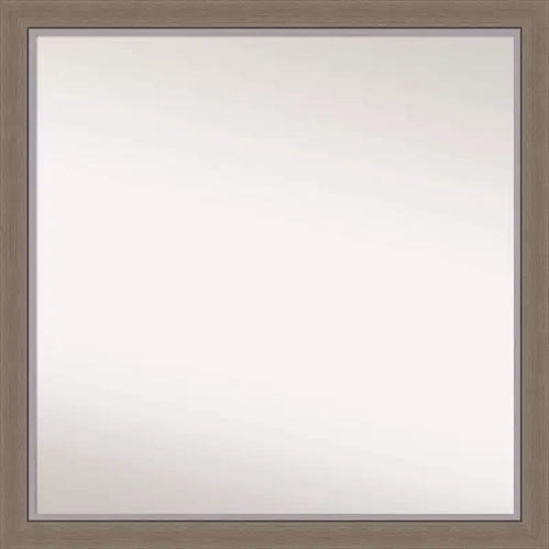 29" x 29" Non-Beveled Eva Brown Narrow Wall Mirror - Amanti Art