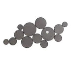 Miroir mural rond grappe de bulles en métal noir - Olivia & May : Cadre en fer contemporain, hauteur 132 cm