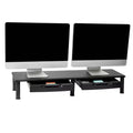 Mind Reader Stand Desktop Organizer Office, 38.5"L x 11"W x 2.55-6.5"H, Black