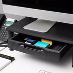 Mind Reader Organisateur de bureau, 38,5 po (L) x 11 po (l) x 2,55-6,5 po (H), Noir