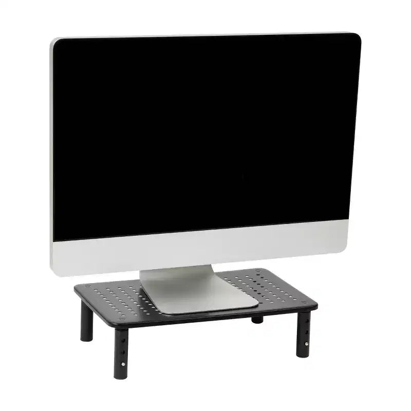 Support d'écran Mind Reader, réglable en hauteur, rehausseur d'ordinateur portable ventilé, bureau, métal, 36,8 cm (L) x 23,5 cm (l) x 10,2-14 cm (H), noir