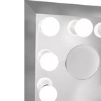 Miroir de courtoisie Hollywood à LED avec 12 ampoules, miroir grossissant magnétique 5X, Bluetooth, mural ou sur table