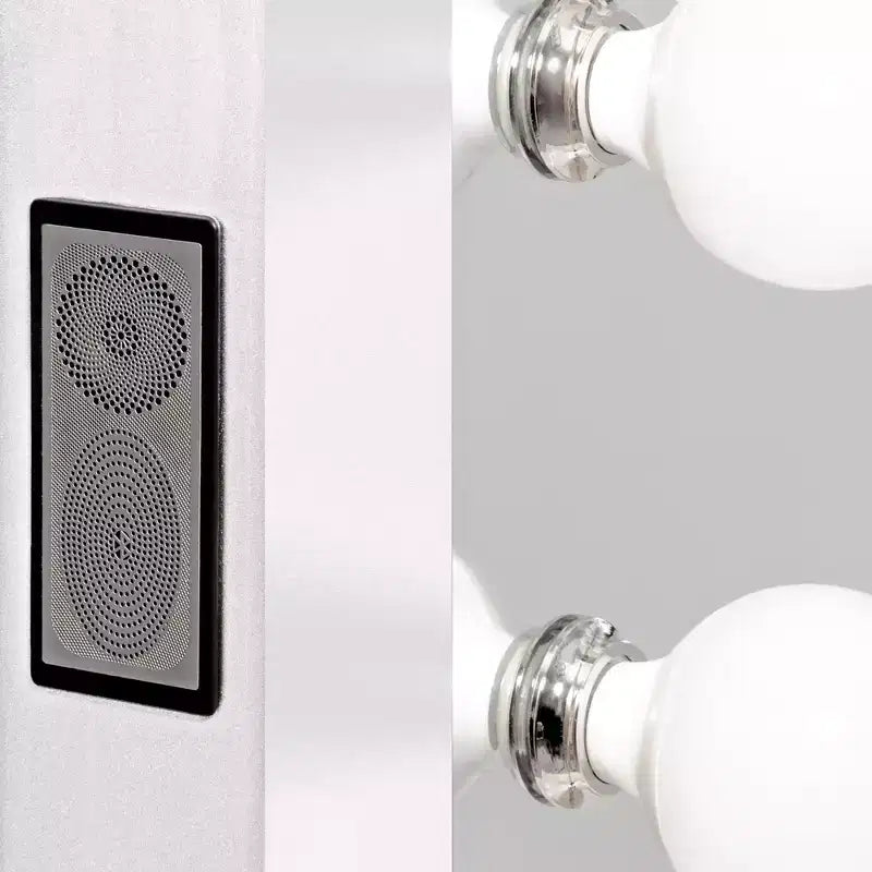 Miroir de courtoisie Hollywood à LED avec 12 ampoules, miroir grossissant magnétique 5X, Bluetooth, mural ou sur table