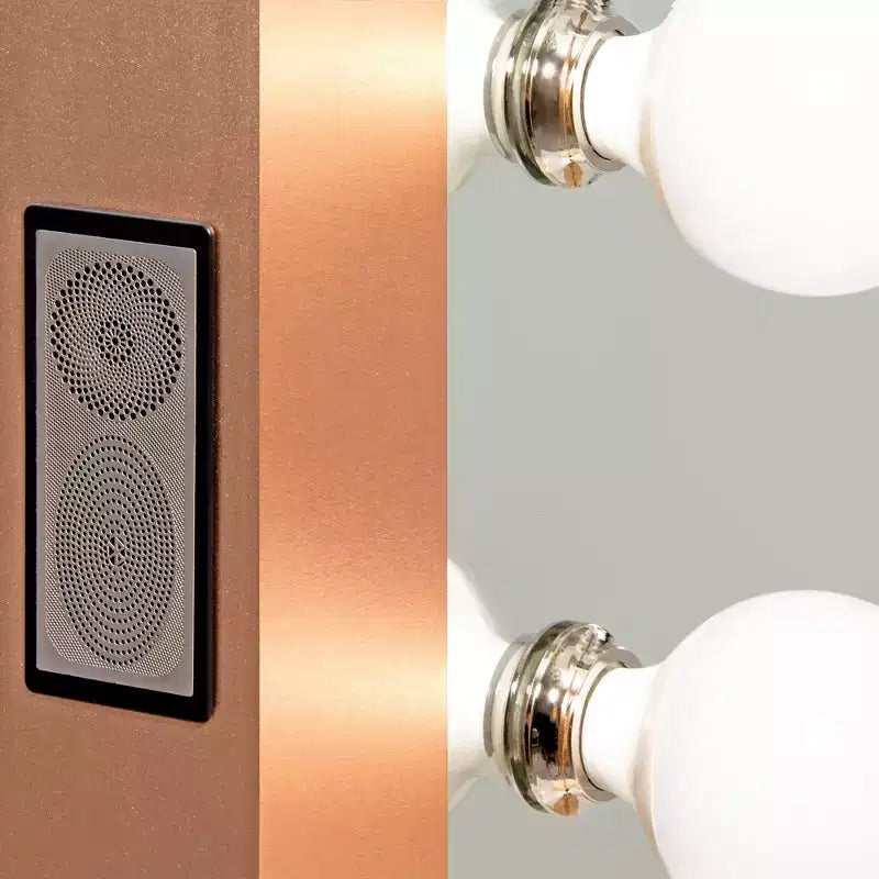 Miroir de courtoisie Hollywood à LED avec 12 ampoules, miroir grossissant magnétique 5X, Bluetooth, mural ou sur table
