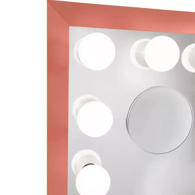 Miroir de courtoisie Hollywood à LED avec 12 ampoules, miroir grossissant magnétique 5X, Bluetooth, mural ou sur table