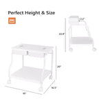 Chariot de pédicure portatif blanc avec baignoire pliante pour les pieds