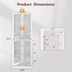 Vitrine d'angle avec lumières LED RVB, vitrine à 6 niveaux avec portes vitrées pour objets de collection, maison, bureau,