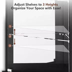 Vitrine d'angle avec lumières LED RVB, vitrine à 6 niveaux avec portes vitrées pour objets de collection, maison, bureau,