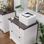 Classeur de style rustique à 2 tiroirs avec dossiers suspendus pour documents A4/lettre/légal, classeur latéral en bois de 30 pouces pour bureau à domicile