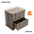 Classeur de style rustique à 2 tiroirs avec dossiers suspendus pour documents A4/lettre/légal, classeur latéral en bois de 30 pouces pour bureau à domicile