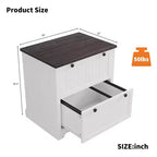 Classeur de style rustique à 2 tiroirs avec dossiers suspendus pour documents A4/lettre/légal, classeur latéral en bois de 30 pouces pour bureau à domicile