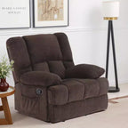 MAYEERTY Chocolate Oversized Rocking Recliner Chair For Adults Living Room