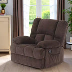 Fauteuil inclinable à bascule surdimensionné en chocolat pour le salon des adultes