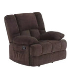 Fauteuil inclinable à bascule surdimensionné en chocolat pour le salon des adultes