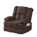 Fauteuil inclinable à bascule surdimensionné en chocolat pour le salon des adultes