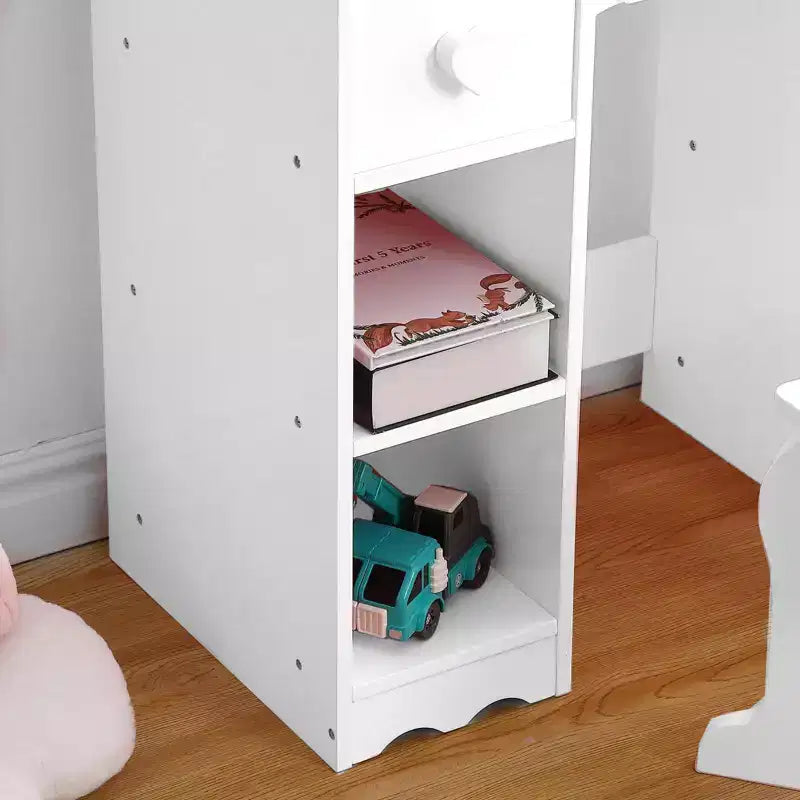 Coiffeuses pour enfants avec lumières, table de maquillage pour enfants, 3 miroirs et tiroir, coiffeuse princesse en bois, coiffeuse pour tout-petits