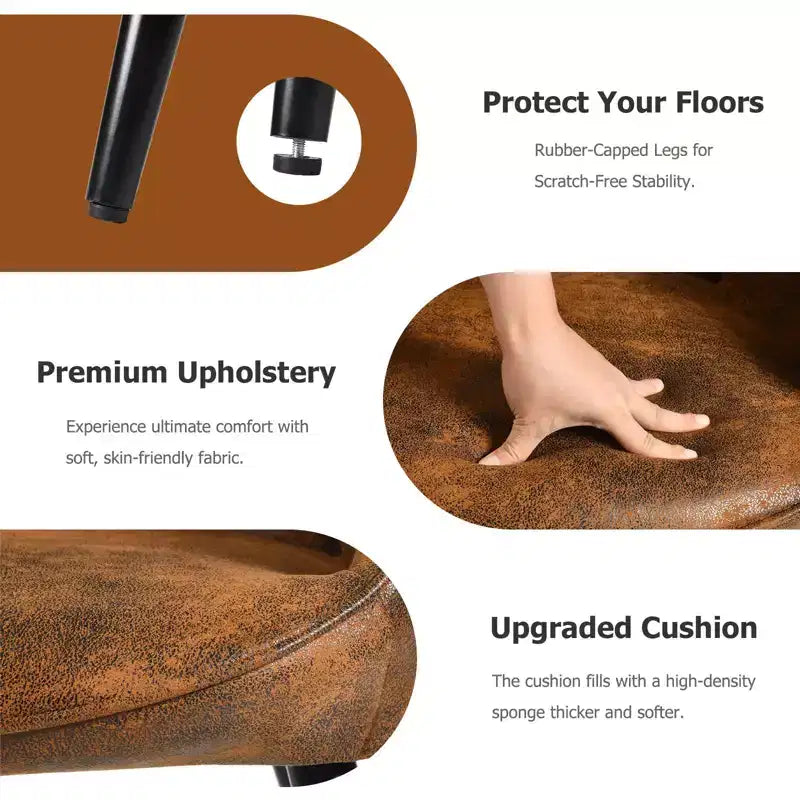 Fauteuil d'appoint à dossier haut et pieds en bois, avec revêtement capitonné, pour salon ou chambre à coucher